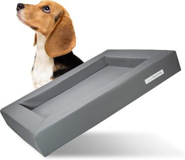 Крісло-лежанка для собак, лежанка для собак, м'яке крісло для собак, крісло для собак з ортопедичним ефектом, лежанка для собак розмір M 90x70 см, білий колір