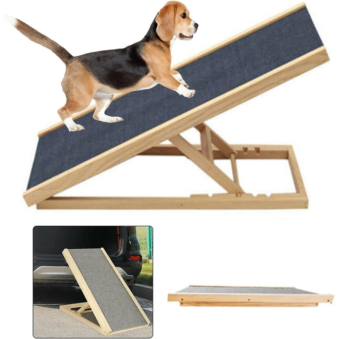 Рампа для собак у машину, складна, для маленьких, середніх та великих собак, котів. Рампа-сходи для собак з антиковзким покриттям, легка, компактна, 4 висоти, 100 x 60 см