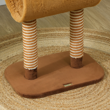 PawHut Cat Tree 98 см Котяча вежа в дизайні оленя, з печерою, ігровим м'ячем, джутовими стовбурами, кігтеточкою для кішок, лазить по дереву, для середніх кішок, коричневий | Аосом