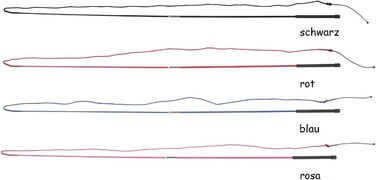 Лонжа NETPROSHOP з фібрагласу, роздільна, довжина 180/200 см, гумовий накладка, чорний колір