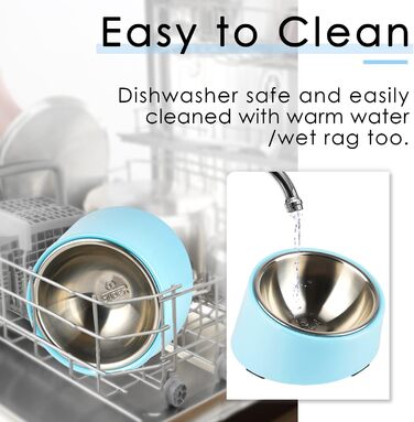 Нахилена годівниця для собак та котів SuperDesign 15°, зелений меламін, 600 мл