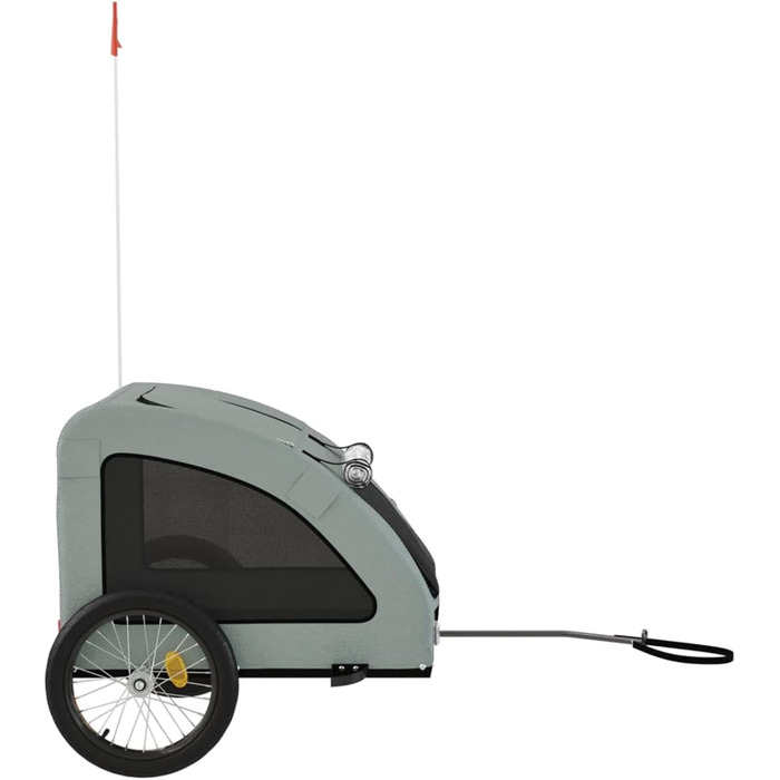 Причіп для велосипеда для собак Сірий Oxford, модель 93965