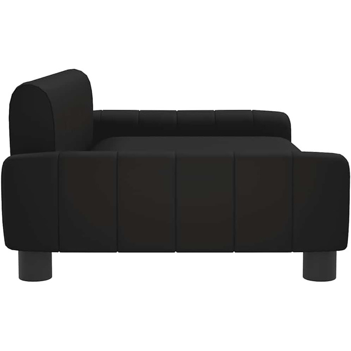 Лягушка для собак, м'яка подушка для собак, диван-софа для собак, лежанка для маленьких собак, лежанка для домашніх тварин, лежанка для котів, чорна штучна шкіра, 90 x 53 x 30 см, чорний колір