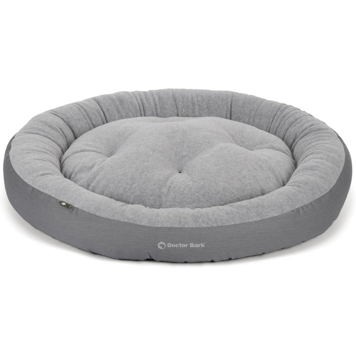 Кругле м'яке ліжко для собак середніх порід GreenLabel, Königsblau (блакитний) - ліжко-гніздо з ворсистим наповнювачем, знімний чохол Fleece/Baumwolle, розмір M (60x50 см)