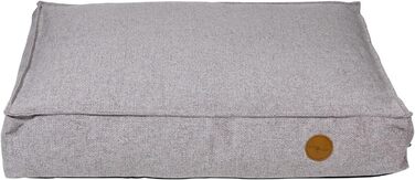 Ортопедичне ліжко для собак Jack and Vanilla JV Hampton - м'який кошик для собак з проблемами суглобів, сірий, M, 80 x 60 x 15 см