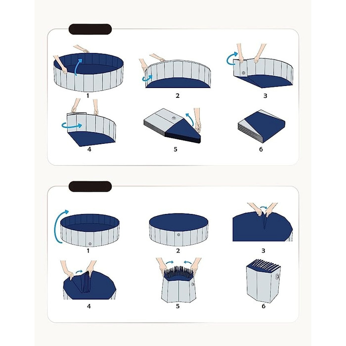 Складаний басейн для собак, сірий, 160x30 см, 600 л