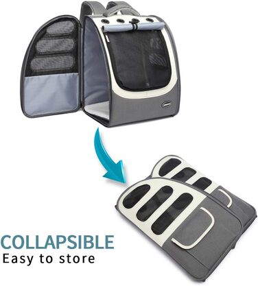 Рюкзак для котів та собак, великий, на 2 тварин, для подорожей, схвалений авіакомпаніями