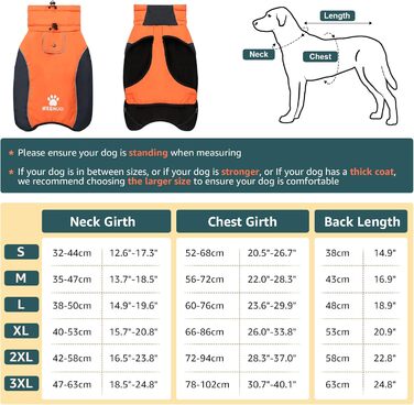 Зимовий водонепроникний одяг для собак IREENUO, тепла куртка для собак, дощовик для собак, для маленьких та великих собак, зимовий одяг для собак з петлею для шлейки та світловідбиваючими елементами (XXL)