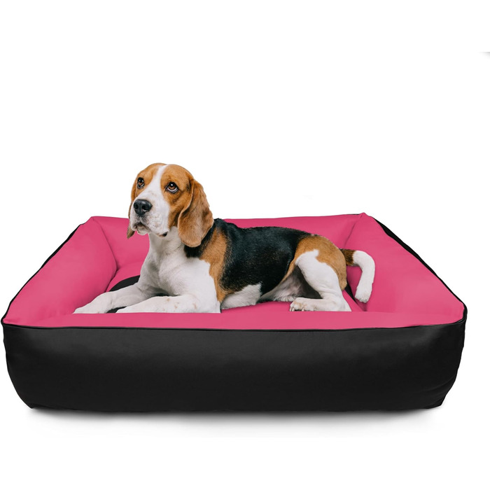 BedDog Hundebett 2в1 MAX Quattro, велике лежанка для собак з Cordura, миється, з бортиком, для дому та вулиці, XXL, Mystic, зелено-коричневий, 80 x 65 x 18 см