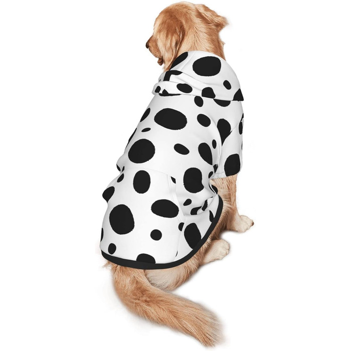 Пуловер для собак з капюшоном та принтом далматинця, з кишенею та шапочкою, зимовий одяг, для середніх та великих собак, дівчаток та хлопчиків, одяг для домашніх тварин, комплекти