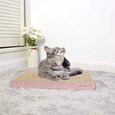 AMZNOVA Килимок для котів з картону з котячою м'ятою, килимок для дряпання, широкий, 43.2x30.5 см
