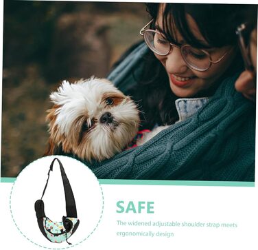 Сумка-переноска для собак та котів Housoutil - зелена, 44x26x2 см, для подорожей та прогулянок