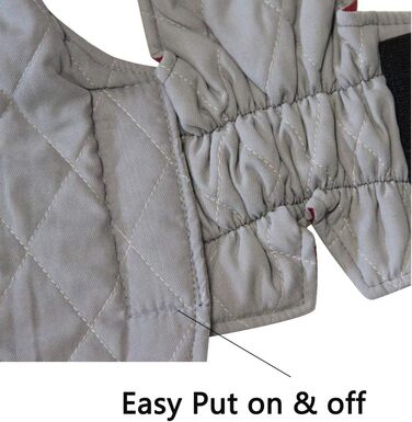 Водонепроникний теплий одяг для цуценят та маленьких собак: куртка з бавовни для холодної зими, XS (Сірий, Червоний)