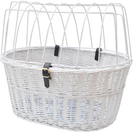 Кошик для велосипеда Aumüller з тваринами, білий, 52 см - кріплення на багажник