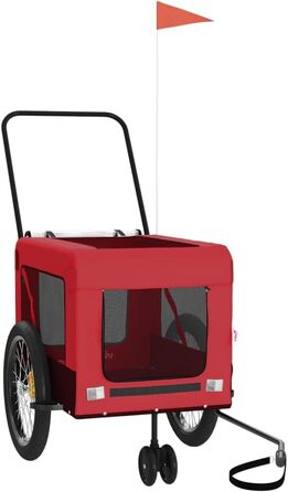 Причіп для велосипеда Gecheer для собак, чорний, з оксфордської тканини та металу, вантажний, транспортний, 93934, зелений (135 x 68.5 x 73.5 см, червоний)