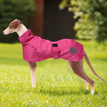 Дощовик для грейхаундів Geyecete: водонепроникний, теплий, з плюшевою підкладкою, для великих собак, розмір XL/XXL, рожевий