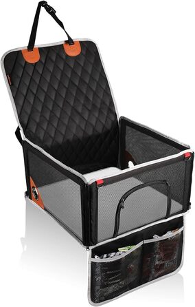 Автокрісло для собак - комфортне та дихаюче, для маленьких та середніх порід. Зручне, складне автокрісло для собак для заднього та переднього сидіння.