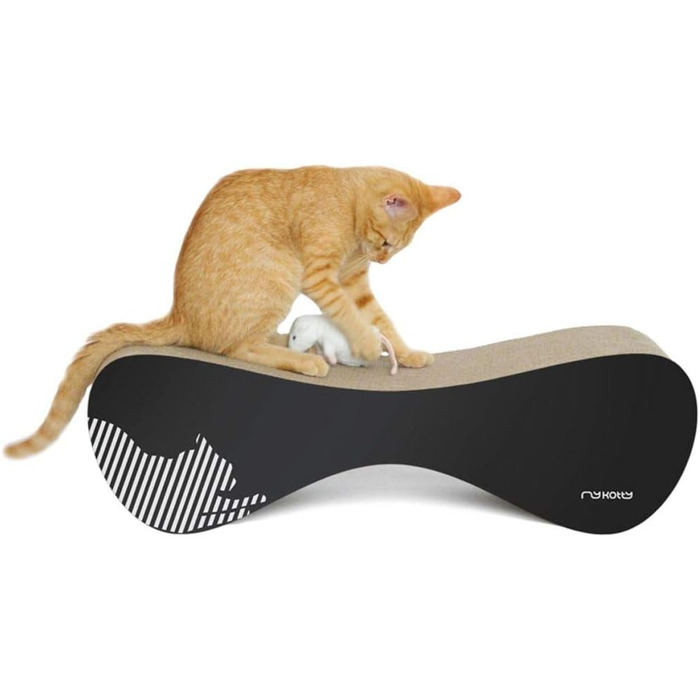 Котячий будиночок myKotty VIGO – міцний когтетоп для котів, 71x21x25 см, чорний