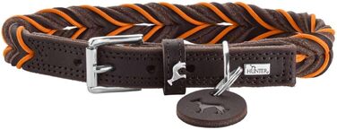 Ошейник HUNTER Solid Education Cord, темно-коричневий/помаранчевий, розмір 55
