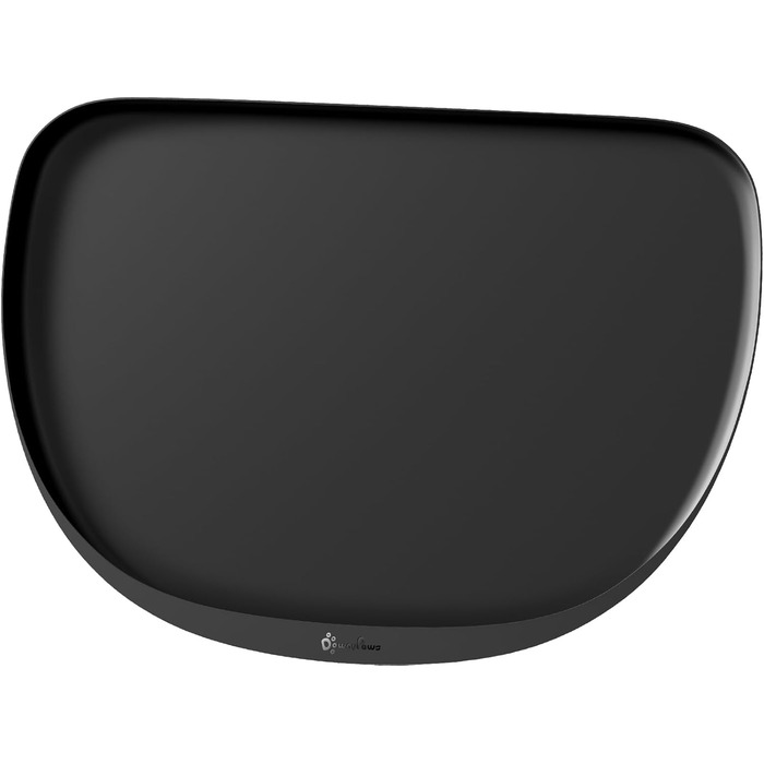 Підкладка під миску для котів DownyPaws, силіконова, 62 x 43 см, чорна. Захист від розливання, легко миється, BPA-free