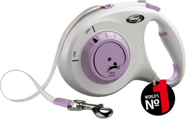 Flexi® Select Gurt: рулетка для собак до 25 кг, 7 м, сіро-фіолетовий колір, регулювання 0-7 м
