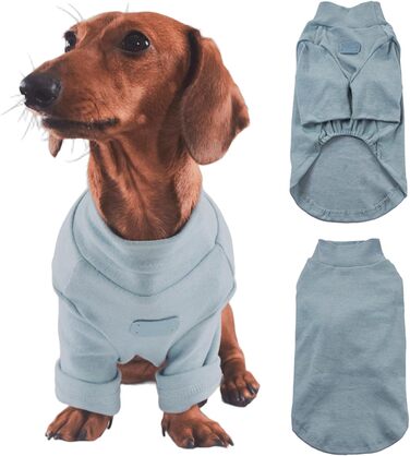 Комбінезон для собак - теплий вишиваний, бавовна, синій, L - для дрібних та середніх порід