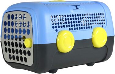 Транспортний бокс для собак та котів UNITED PETS A.U.T.O., міцний, виготовлений в Італії, зелено-бежевий, з гігієнічним килимком, 51 x 37 x 33 см