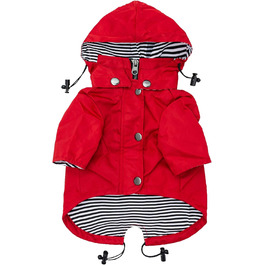 Дощовик для собак Ellie Dog Wear з відбивними кнопками, кишенями, водовідштовхувальний, знімний капюшон, регульований шнурок, розміри XS–XXL