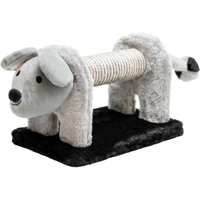 Драпак для котів з сизалю та плюшу у формі панди, сірий, 56 x 18 x 18 см