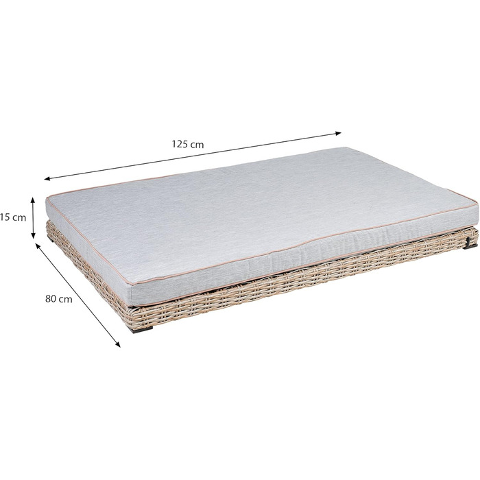 Greemotion лежанка для собак з поліротангу з подушкою, 95 x 15 x 65 см