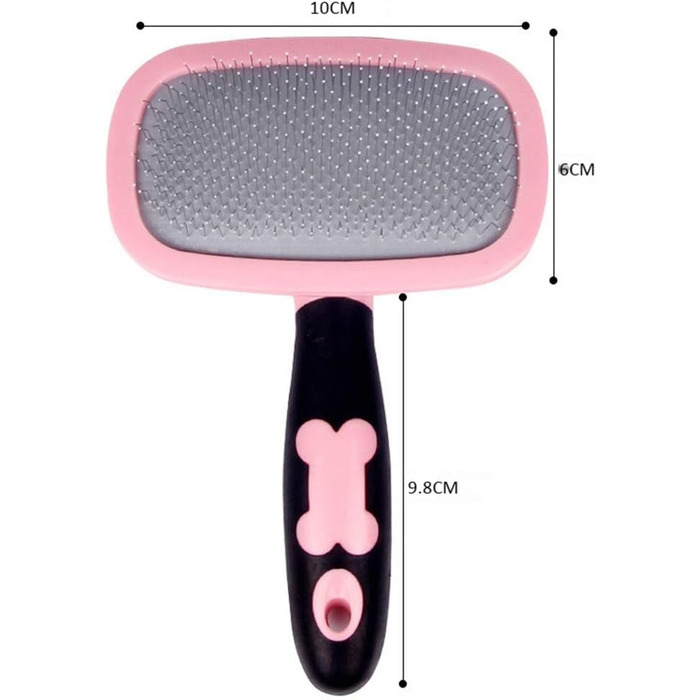 Слікер для собак 360° - щітка для грумінгу, видаляє 90% відмерлої шерсті, рожева