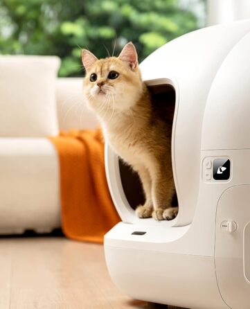 PETKIT Pura Max самоочищуюча лоток для котів, автоматичний лоток, з керуванням через додаток, великий об'єм 76л, для кількох котів, без розчину для очищення