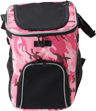 Корзина для собак, переноска для тварин, рожевий камуфляж, переноска для подорожей