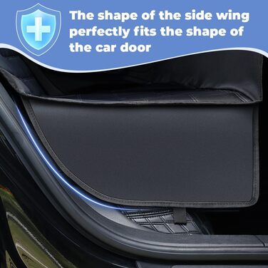 KYG Деки для собак у машину, 4-в-1, 135x147 см, чорний: захист сидіння, водовідштовхувальний, антиковзаючий