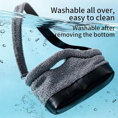 Трагеція для маленьких тварин, водонепроникна та тепла, з ременем безпеки, для собак та котів, сірого кольору