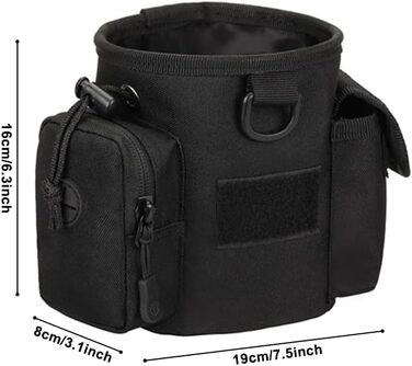 Сумка для тренування собак DONGKER, водонепроникна, з 2 кишенями | Leckerlibeutel