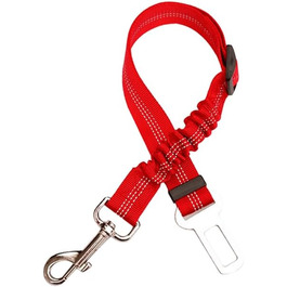 Автомобільний поводок для собак, безпечний, регульований, еластичний, 2 шт. (Червоний)