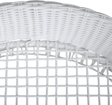 Крісло-ліжко для собак Greemotion з білого поліротангу з подушкою, 85 x 25 x 75 см