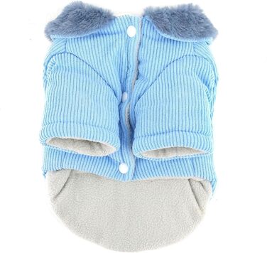 Зунеа Куртка для собак з кордурової тканини, тепла, з флісовою підкладкою, для цуценят, з кільцем D, мила, для холодної погоди, тепла, для чихуахуа, зелена, розмір XS