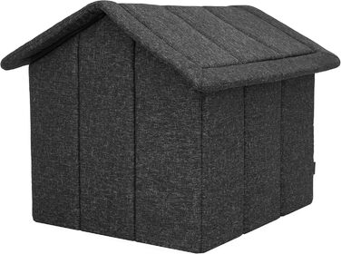 Будка для тварин, куточок для собак, вольєр для тварин, собача будка, місце відпочинку, вольєр, притулок для тварин, вольєр для собак, R2: 38 x 44 см, Чорний екологічний мотузок R2 - 38 x 44 см Чорний екологічний мотузок