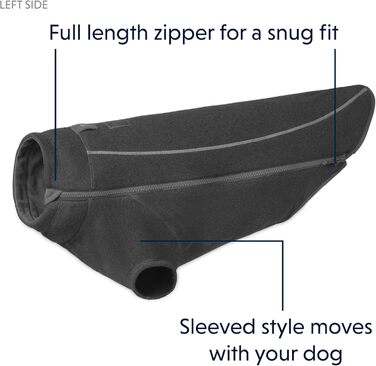 RUFFWEAR собача куртка Fernie, швидковисихаюча флісова мантія, сірий колір, XL
