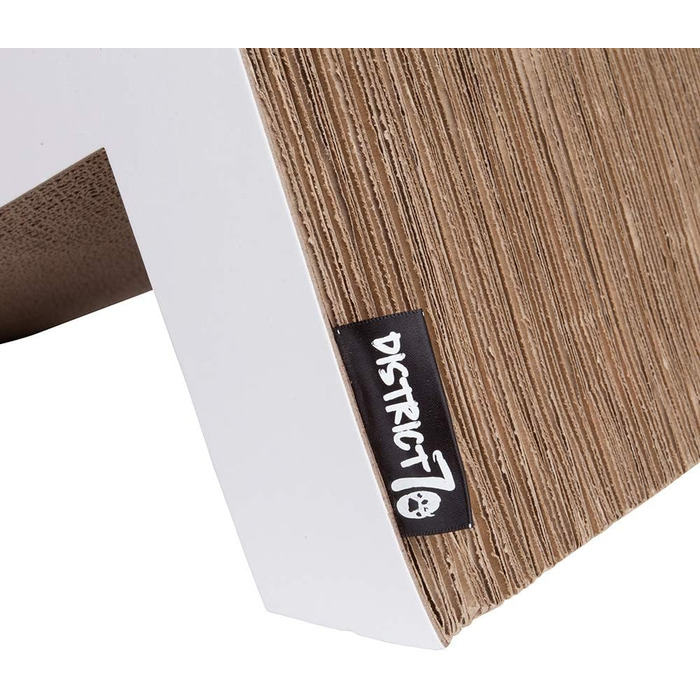 Диван-когтеточка District 70-4727 - когтеточка з гофрокартону, білий, розмір L (60 x 35 x 18 см)