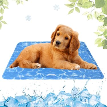 Килимок охолоджуючий для собак з нетоксичним гелем, самоохолоджуючий, стійкий до подряпин, миючий, для домашніх тварин, довговічний, ідеальний для літа (хвилястий, 40x50 см)