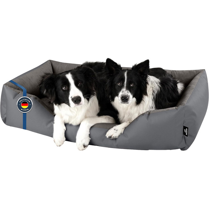 BedDog Zara: лежанка для собак середніх розмірів, XL, 150x110x28 см, сірий колір, знімний, washable cover