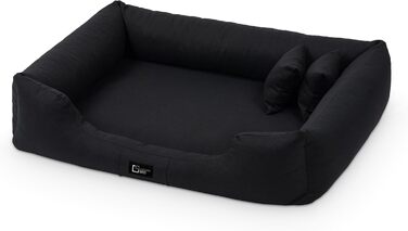 Ортопедичне ліжко для собак Bruno Grosse, середнього та малого розміру - подушка для собак, килимок для собак з тканини Aura - Memory Foam, м'яке, довговічне, стійке до зношування та розривів (XXXL, Чорний)