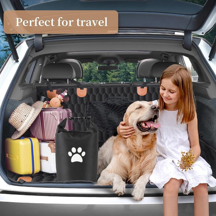 Сумка для подорожей з собакою, 2 шт., 4.98 кг, контейнер для корму з розкладними мисками, не протікає, для поїздок на авто, кемпінгу, екскурсій (Блакитний)