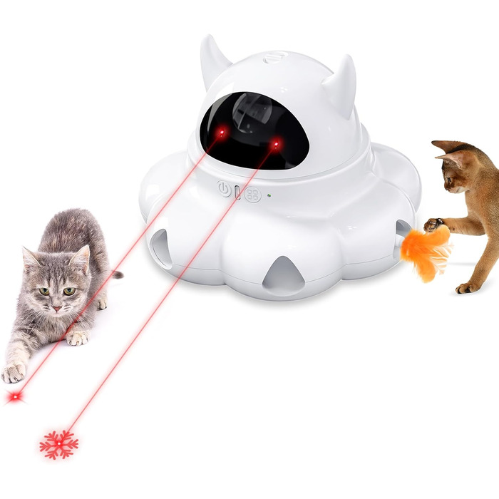 Інтерактивна іграшка для котів Spessn 2-в-1, електрична, USB, для розвитку інтелекту, підходить для кошенят та собак будь-якого віку