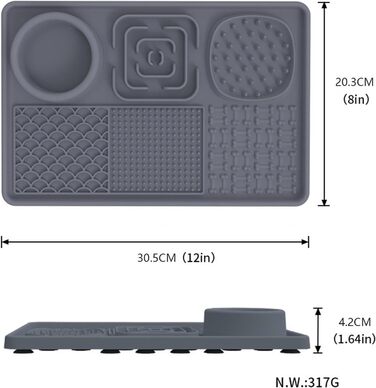 Килимок для собак Leckmatte з суперпоглинанням, без BPA, антиковзаючий, силіконовий, для грумінгу, купання, дресирування, рожевий