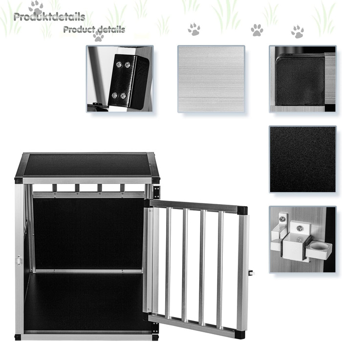 Кія для собак з похилою передньою та задньою стінкою 75° - вибір розміру, M, 54×69×60 см