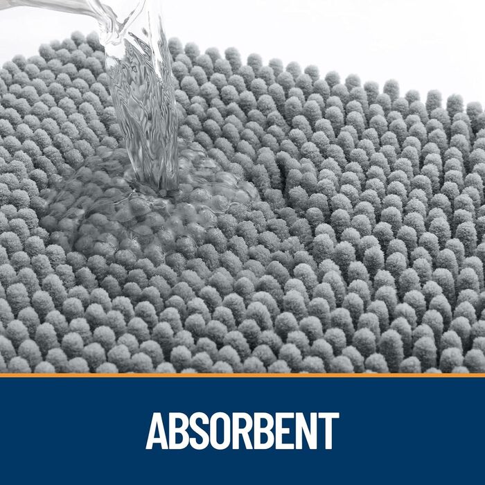 Набір килимків для собак OLANLY, 2 шт., 91.4 x 61 см, поглинають вологу та бруд, швидковисихаючі, антиковзні, миючі. Килимки з джерсі для собак сірого кольору.